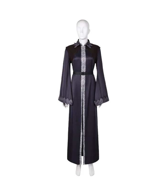 Women Medieval Fantasy Mage Wizard Royal Purple Robe Halloween Costume 3 Women Medieval Fantasy Mage Wizard Royal Purple Robe Halloween Costume