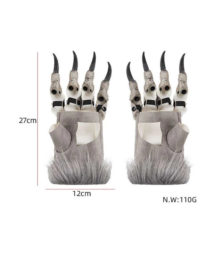 Dragon Claws Cloves Plush Halloween Carnival Party Stage Cosplay Costume Accessories 4 Dragon Claws Cloves Plush Halloween Carnival Party Stage Cosplay Costume Accessories - Image 2