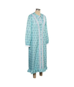 Women Blue Flower Pattern Pajamas Horror Role Play Halloween Costume -Accessories Shop Regan20The20Exorcist20197320Bule20Dress20Pajamas20Cosplay20Costume204 700x823 1