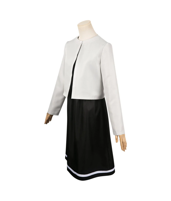 Women White Black School Uniform Dress Jk Uniform Halloween Costume 5 Women White Black School Uniform Dress Jk Uniform Halloween Costume - Image 3