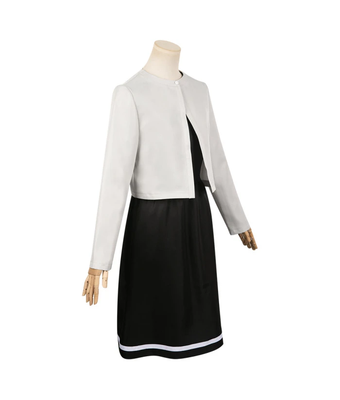 Women White Black School Uniform Dress Jk Uniform Halloween Costume 4 Women White Black School Uniform Dress Jk Uniform Halloween Costume - Image 2