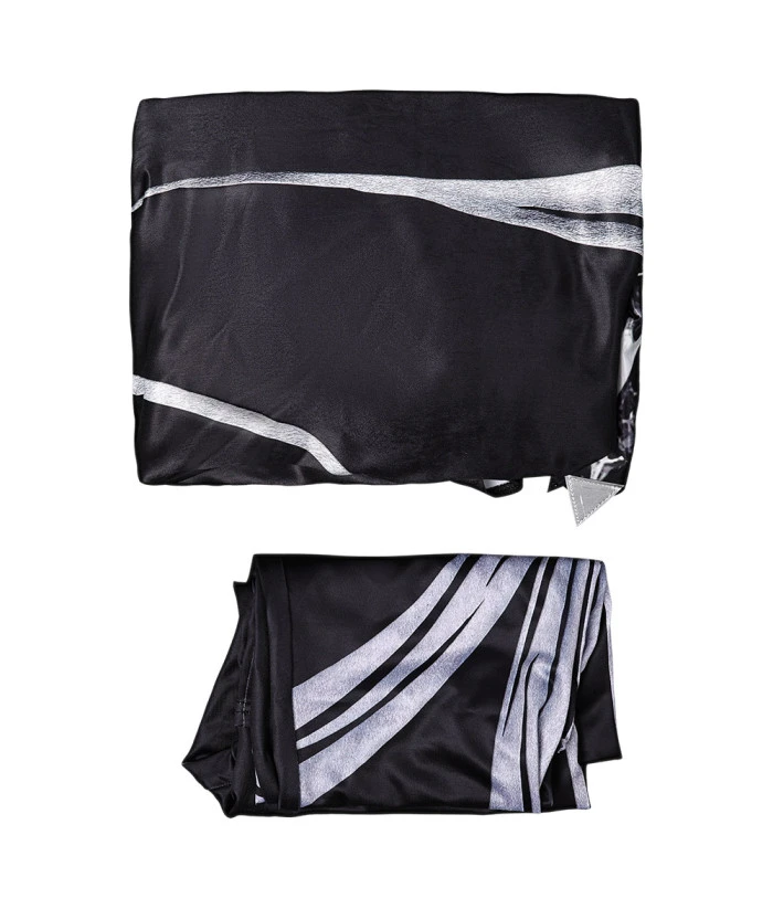 Women Fantasy Black V Neck Long Robe Halloween Costume 9 Women Fantasy Black V Neck Long Robe Halloween Costume - Image 7