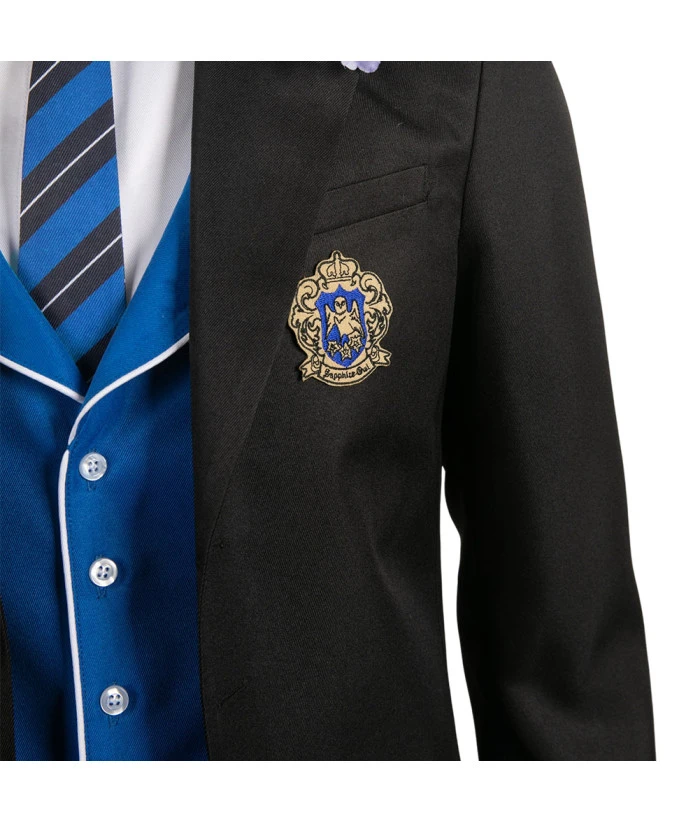 Men Blue Vest School Uniform Royal Suit Halloween Costume 7 Men Blue Vest School Uniform Royal Suit Halloween Costume - Image 5