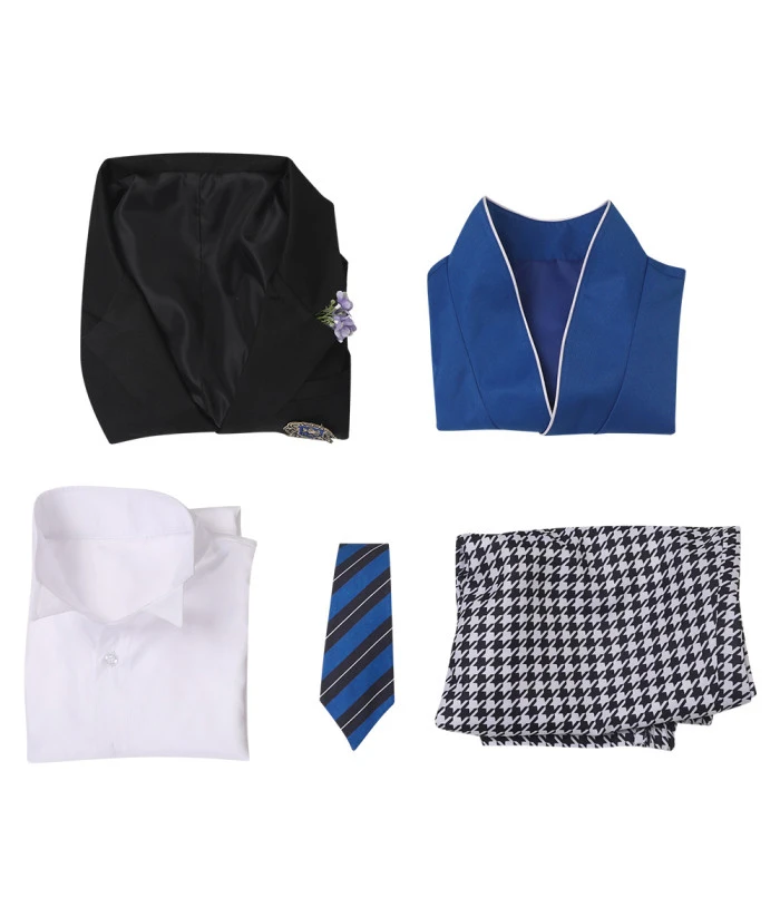 Men Blue Vest School Uniform Royal Suit Halloween Costume 10 Men Blue Vest School Uniform Royal Suit Halloween Costume - Image 8