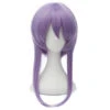 Women Light Purple Short Hair Long Earlock Wig Halloween Costume Accessories