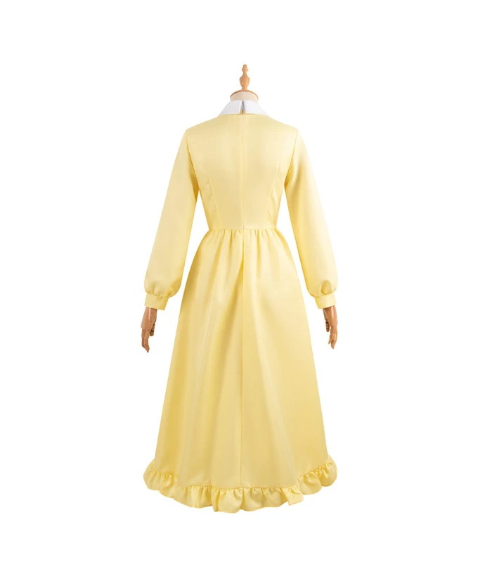 Women 60s Yellow Long Sleeve Dress Vintage Style Outfit 7 Women 60s Yellow Long Sleeve Dress Vintage Style Outfit - Image 5