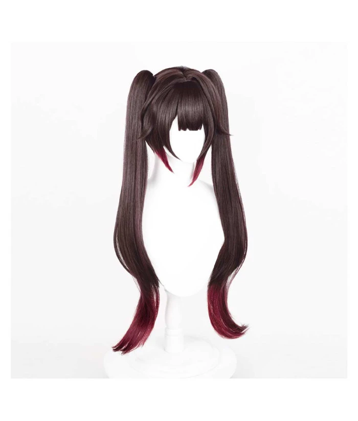 Women Double Pony Tail Long Red Hair Wig Halloween Costume Accessories 3 Women Double Pony Tail Long Red Hair Wig Halloween Costume Accessories