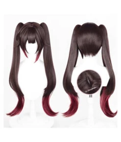 Women Double Pony Tail Long Red Hair Wig Halloween Costume Accessories 9 Women Double Pony Tail Long Red Hair Wig Halloween Costume Accessories -Accessories Shop Sparkle20Honkai20Star20Rail20Game20Women20Brown20Wig20Cosplay20Accessories4 700x823 1