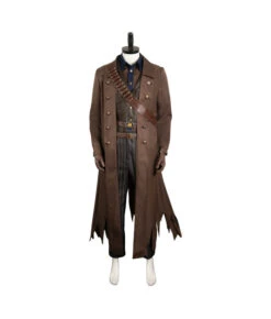 Scavenger Brown Overcoat Leather Full Set OutfitsApocalypse Halloween Costume