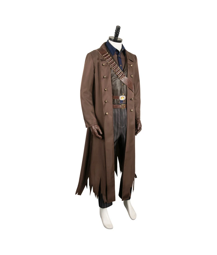Scavenger Brown Overcoat Leather Full Set OutfitsApocalypse Halloween Costume 5 Scavenger Brown Overcoat Leather Full Set OutfitsApocalypse Halloween Costume - Image 3