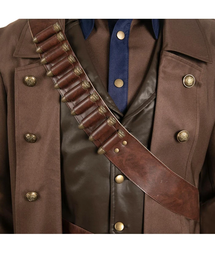 Scavenger Brown Overcoat Leather Full Set OutfitsApocalypse Halloween Costume 7 Scavenger Brown Overcoat Leather Full Set OutfitsApocalypse Halloween Costume - Image 5