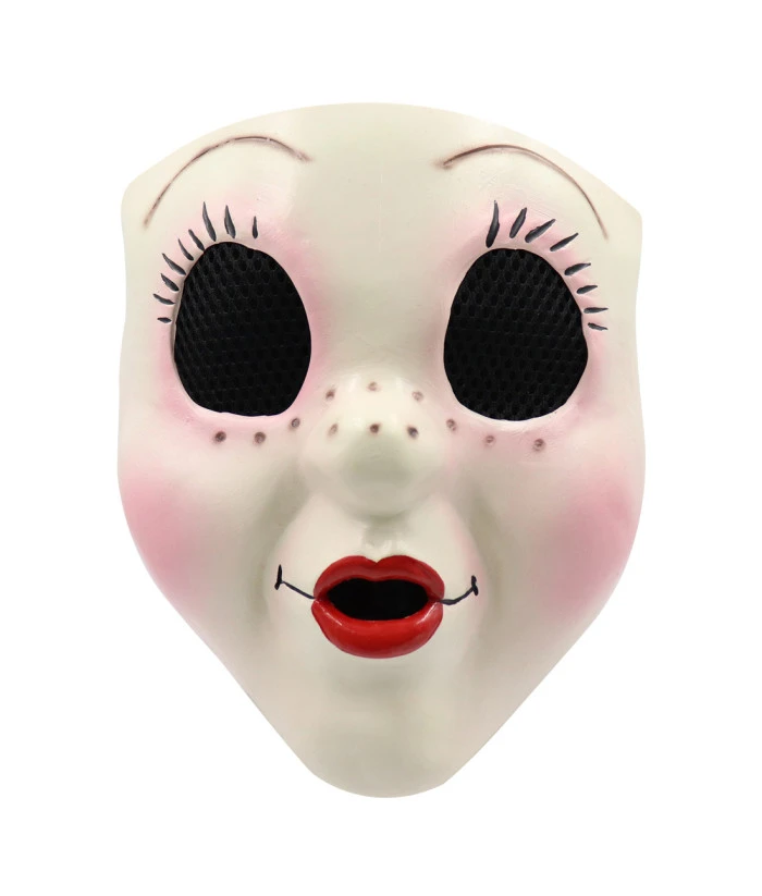 Adult Horror Mask Doll Face Creepy Halloween Costume 3 Adult Horror Mask Doll Face Creepy Halloween Costume
