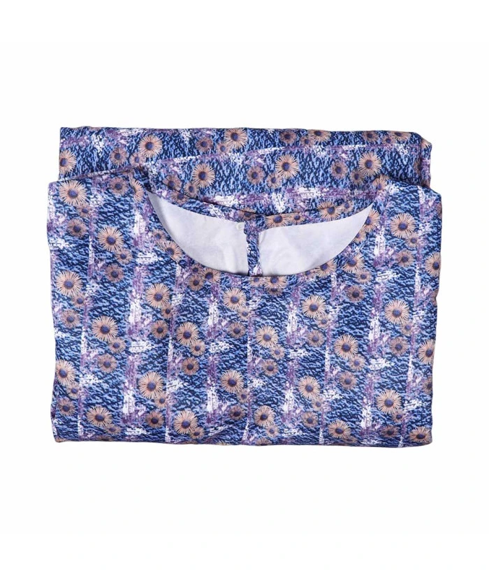 Women Vintage Purple Printed Dress Halloween Costume 8 Women Vintage Purple Printed Dress Halloween Costume - Image 6