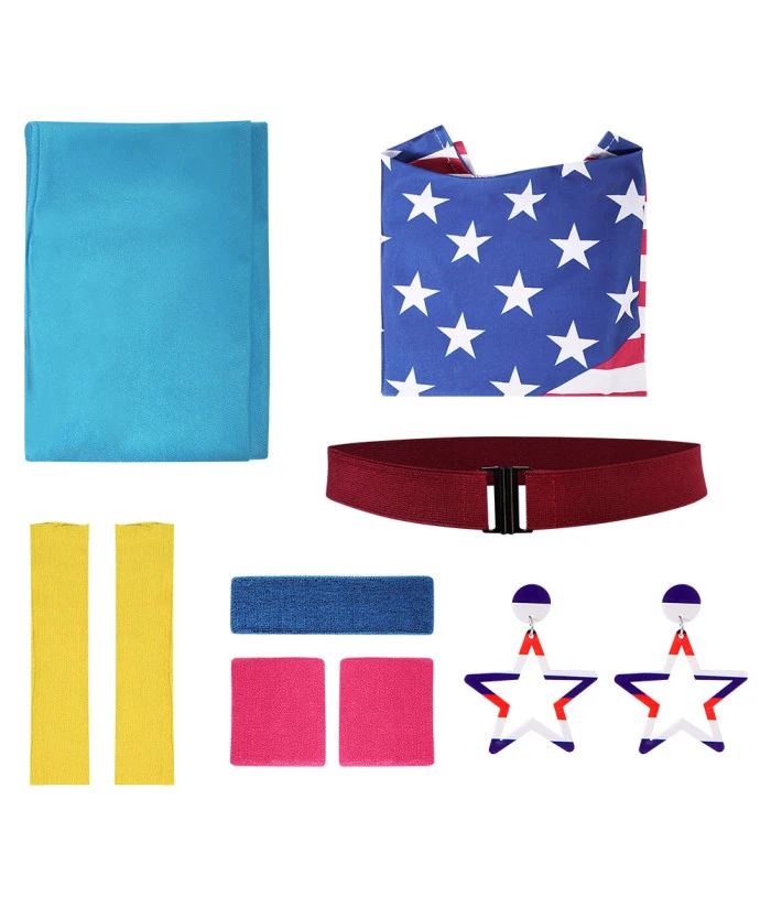 1980s Patriot Fitness Jumpsuit Fullset Halloween Costume 7 1980s Patriot Fitness Jumpsuit Fullset Halloween Costume - Image 5