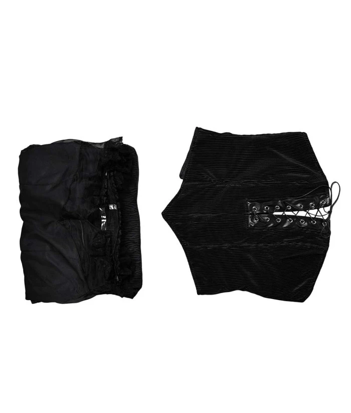 Witch Lace Gothic Shoulder Gown Women Halloween Costume 3 Witch Lace Gothic Shoulder Gown Women Halloween Costume