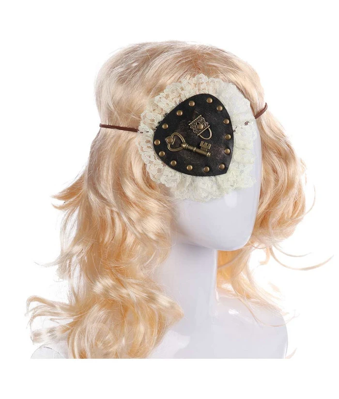 Pirate Gothic Steampunk Lace One-Eyed Eye Patch Halloween Costume Accessories 4 Pirate Gothic Steampunk Lace One-Eyed Eye Patch Halloween Costume Accessories - Image 2