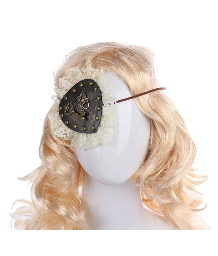 Pirate Gothic Steampunk Lace One-Eyed Eye Patch Halloween Costume Accessories 3 Pirate Gothic Steampunk Lace One-Eyed Eye Patch Halloween Costume Accessories