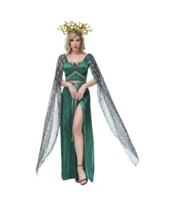 Medusa Dark Green Dress Set Goddess Halloween Costume 9 Medusa Dark Green Dress Set Goddess Halloween Costume -Accessories Shop Women20Dark20Green20Dress20Greek20Goddess20Medusa20Set20Halloween20Performance20Stage20Cosplay20Costume202 700x823 1
