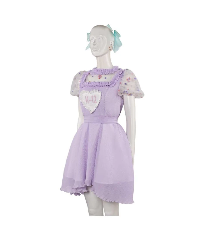 Women Light Purple Doll Cloth With Bow Halloween Costume 7 Women Light Purple Doll Cloth With Bow Halloween Costume - Image 5