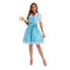 Women Oktoberfest Lace Green Blue Dress Halloween Costume