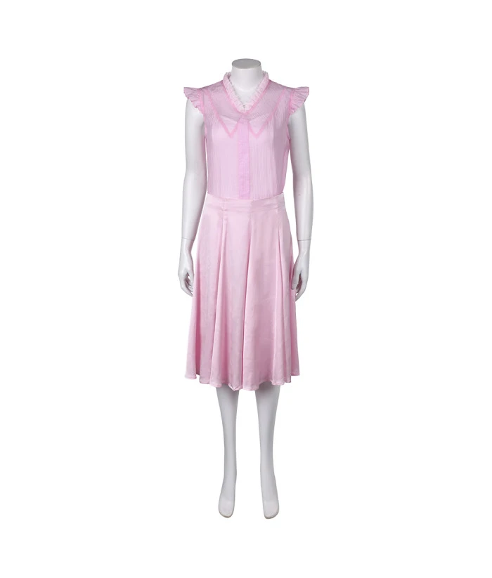 Women Pink 90s Dress Halloween Costume 3 Women Pink 90s Dress Halloween Costume