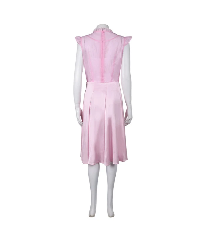 Women Pink 90s Dress Halloween Costume 6 Women Pink 90s Dress Halloween Costume - Image 4