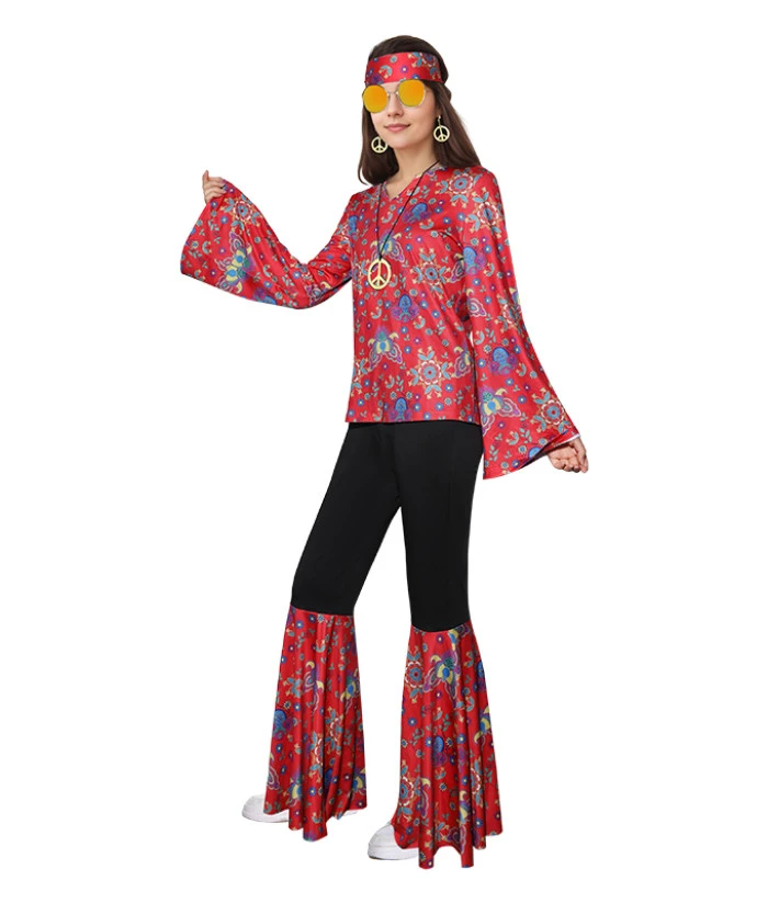 1970s Hippie Outfits Full Set Women Halloween Costume 8 1970s Hippie Outfits Full Set Women Halloween Costume - Image 6