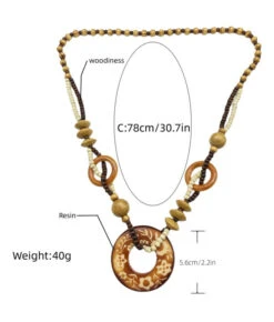 Adult Bohemian Ring Pendant Wooden Necklace Halloween Costume Accessories -Accessories Shop Women20Red20Medieval20Renaissance20Victorian20Pirate20Witch20Dress20Halloween20Costume2021 700x823 1