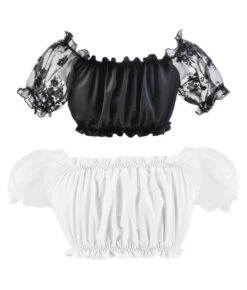 Women V-Top Lace Two Set Lining Victorian Style