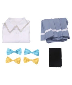 Women White Shirt Two Bows School Uniform JK Uniform Halloween Costume -Accessories Shop Yanami20Anna20Too20Many20Losing20Heroines20Anime20White20Uniform20Cosplay20Costume8 700x823 1