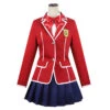 Women Red Coat Suit School Uniform JK Uniform Halloween Costume 1 Women Red Coat Suit School Uniform JK Uniform Halloween Costume -Accessories Shop Yuzuriha20Inori20Guilty20Crown20Anime20Red20Uniform20Cosplay20Costume1 700x823 1