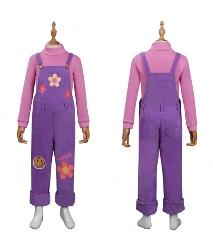 Kids Children Purple Overalls Casual Outfit 11 Kids Children Purple Overalls Casual Outfit - Image 9