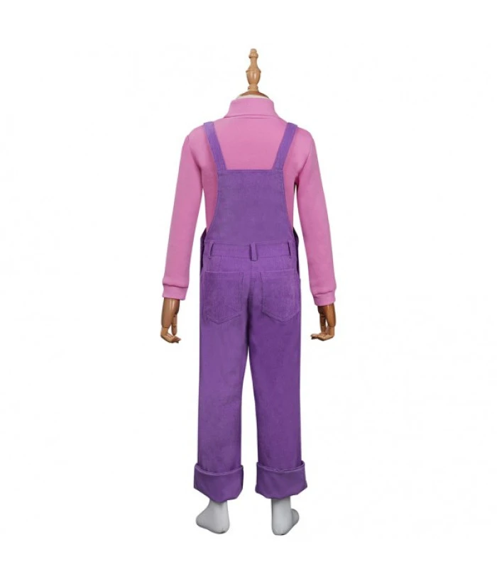 Kids Children Purple Overalls Casual Outfit 4 Kids Children Purple Overalls Casual Outfit - Image 2