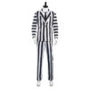 Men Gothic Black And White Striped Suit Halloween Stage Costume 2 Men Gothic Black And White Striped Suit Halloween Stage Costume -Accessories Shop adam beetlejuice black and white striped suit halloween cosplay costume 1 700x823 1