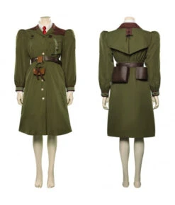 Women Navy Green Military Uniform Long Coat Officer Role Play Halloween Costume -Accessories Shop agatha trunchbull matilda outfits halloween cosplay costume 0 700x823 1