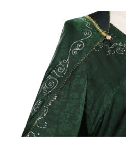 Women Fantasy Green Sequin Dress With Cloak Elf Royal Halloween Stage Costume -Accessories Shop alicent hightower house of the dragon dress halloween cosplay costume 6 1 700x823 1