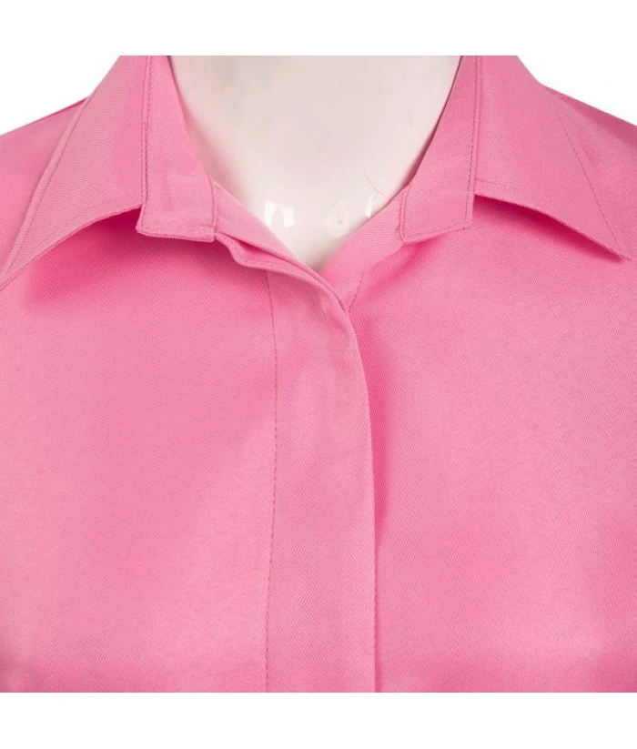 Women 80s Vintage Pink Jumpsuit Worker Halloween Costume 7 Women 80s Vintage Pink Jumpsuit Worker Halloween Costume - Image 5