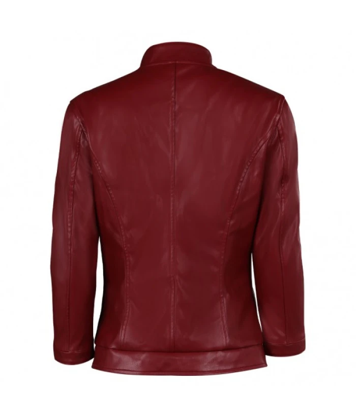 Women Red Jacket Motocycle GangCasual Outfit 3 Women Red Jacket Motocycle GangCasual Outfit