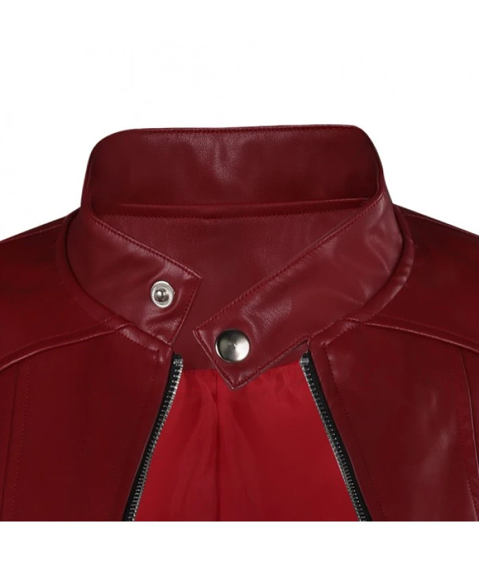 Women Red Jacket Motocycle GangCasual Outfit 7 Women Red Jacket Motocycle GangCasual Outfit - Image 5