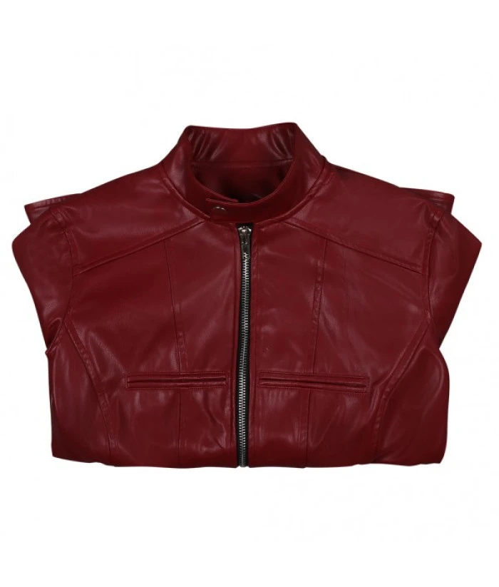 Women Red Jacket Motocycle GangCasual Outfit 9 Women Red Jacket Motocycle GangCasual Outfit - Image 7