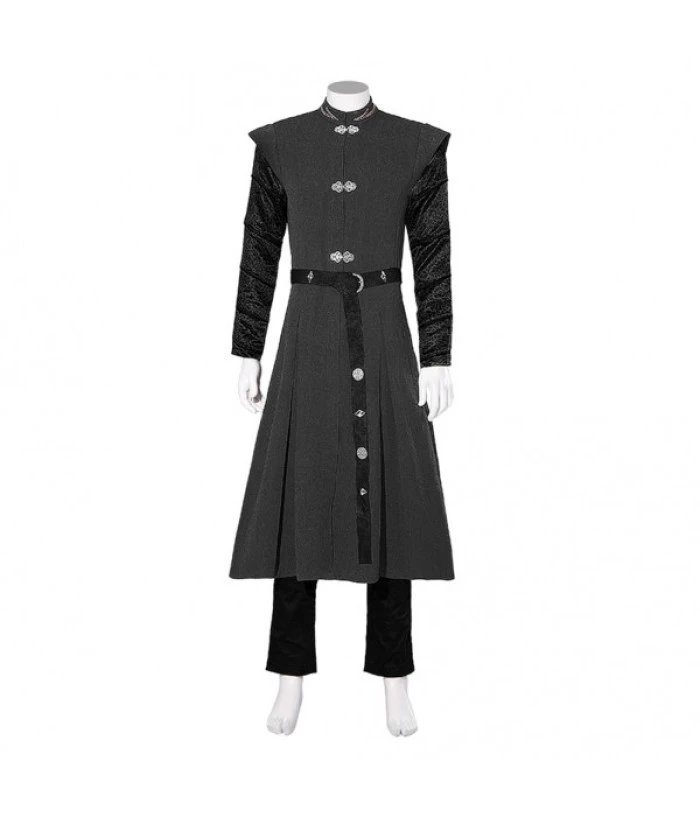 Men Medieval Fantasy Black Outfit Prince Full Set Halloween Costume 3 Men Medieval Fantasy Black Outfit Prince Full Set Halloween Costume