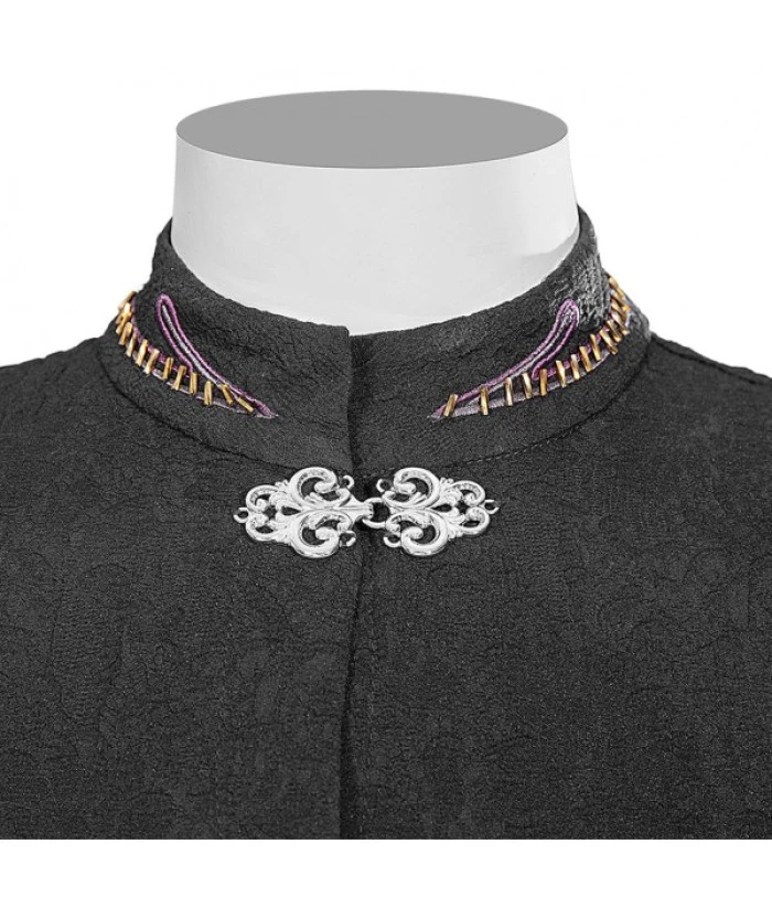 Men Medieval Fantasy Black Outfit Prince Full Set Halloween Costume 7 Men Medieval Fantasy Black Outfit Prince Full Set Halloween Costume - Image 5