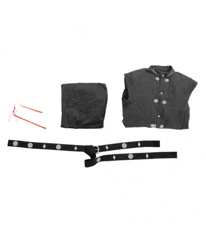 Men Medieval Fantasy Black Outfit Prince Full Set Halloween Costume 9 Men Medieval Fantasy Black Outfit Prince Full Set Halloween Costume - Image 7