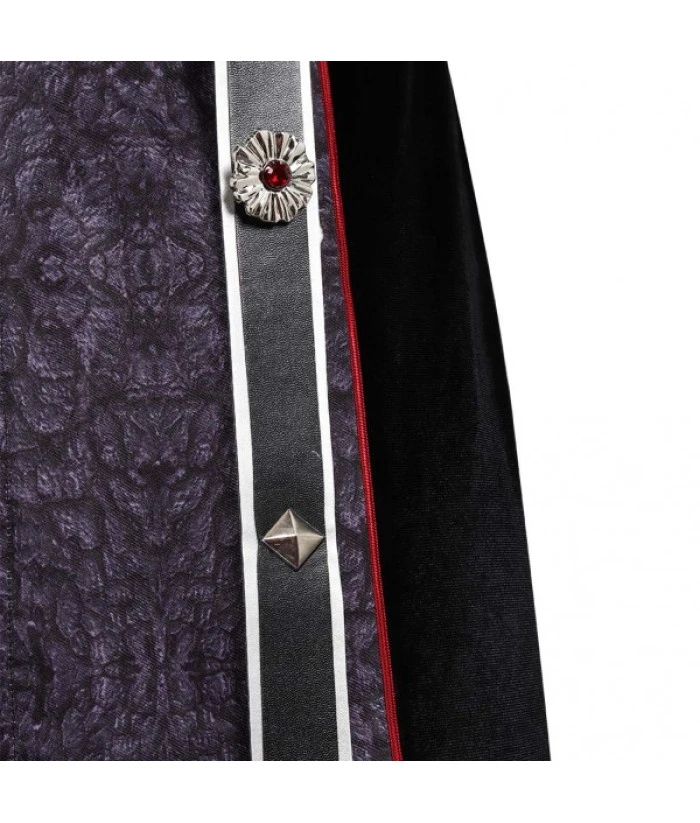 Men Medieval Fantasy Red Line Outfit Dark Suit Prince Halloween Costume 10 Men Medieval Fantasy Red Line Outfit Dark Suit Prince Halloween Costume - Image 8