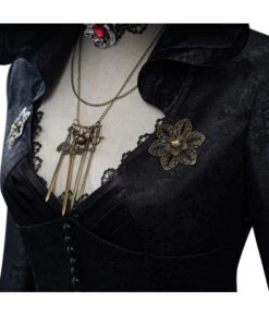 Women Fantasy Black Dress Veil Witch Bride Halloween Costume -Accessories Shop daniela resident evil village invasion halloween carnival suit cosplay costume 5 7 700x823 1