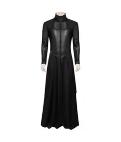 Men Leather Gothic Overcoat Fullset Halloween Costume