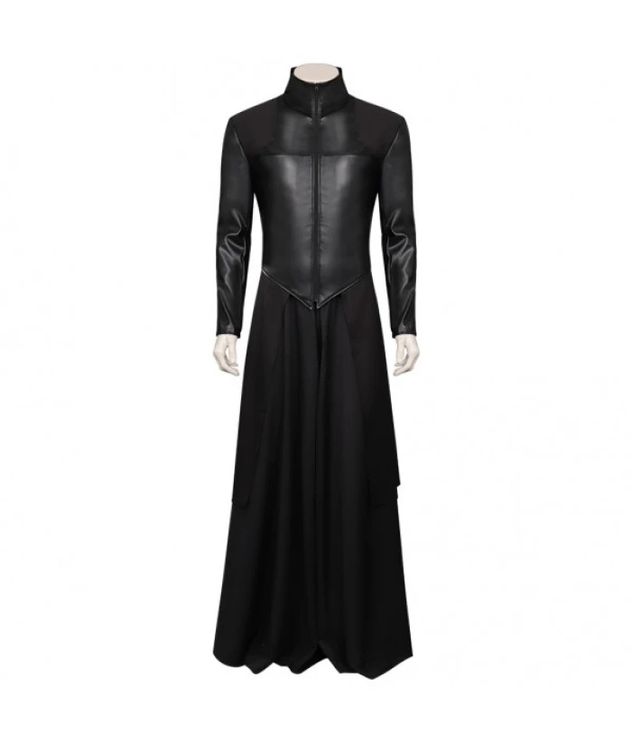 Men Leather Gothic Overcoat Fullset Halloween Costume 3 Men Leather Gothic Overcoat Fullset Halloween Costume