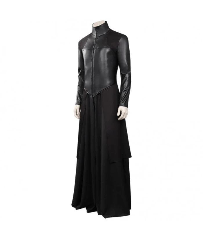 Men Leather Gothic Overcoat Fullset Halloween Costume 4 Men Leather Gothic Overcoat Fullset Halloween Costume - Image 2