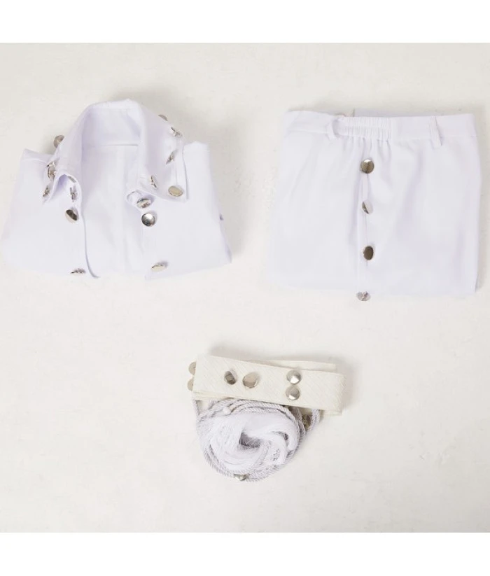 1970s Rockstar White SuitHalloween Costume 11 1970s Rockstar White SuitHalloween Costume - Image 9