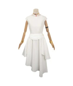 Women White Sleeveless Dress Elf Fantasy Halloween Costume